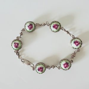Hand Painted Rostov Finift Enamel Bracelet